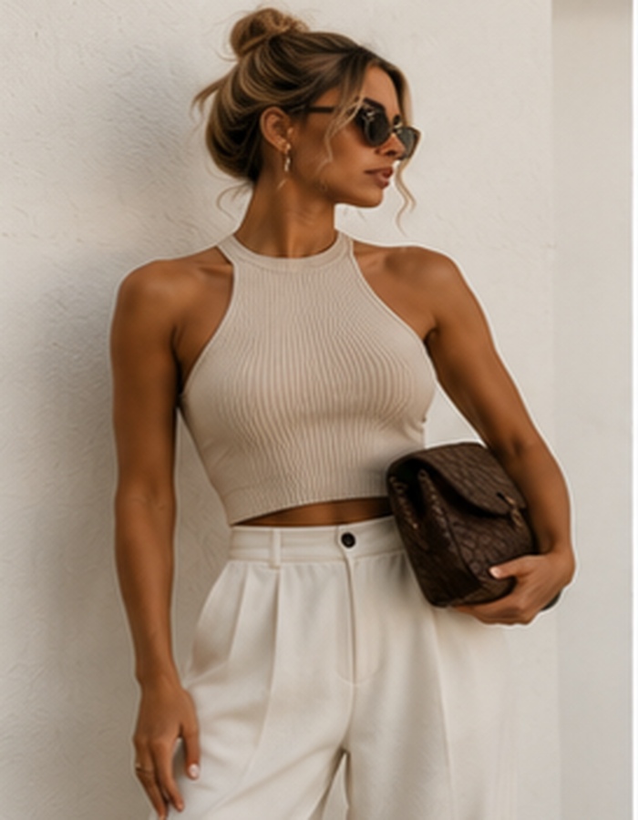 Halter Knit Top